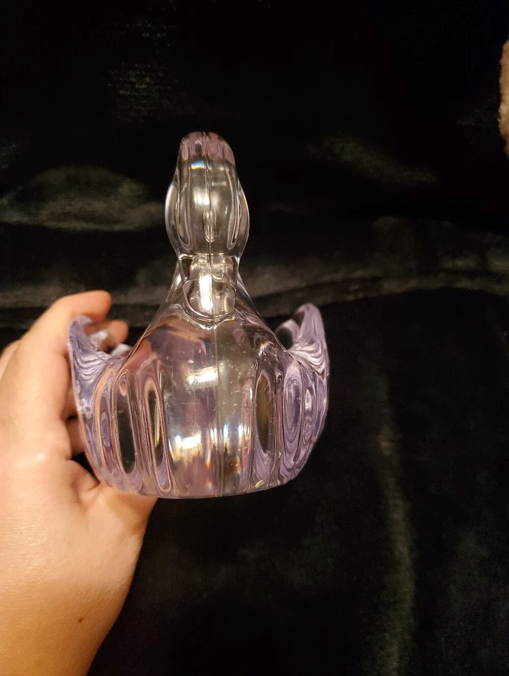 Vintage Swan Soap Holder Dish Retro Clear Acrylic Bathroom Restroom Beautiful